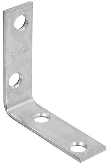 National Hardware 115BC Series N266-361 Corner Brace, 2 in L, 5/8 in W, Steel, Zinc, 0.08 Thick Material Sells in Quantity of 40