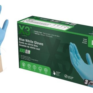 GLOVE NITRILE TXRD BLUE 3MIL L