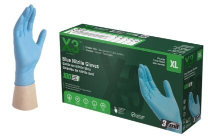 GLOVE NITRILE TXRD BLU 3MIL XL