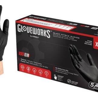 GLOVE NITRILE TXRD BLK 5MIL XL