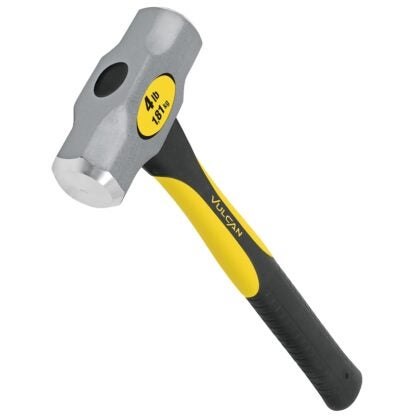 Vulcan 34502 Engineer Hammer, 4 lb Head, Forged Milled Head, Steel Head