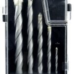 Vulcan 895240OR Drill Bit Set, Masonry, Percussion, 5-Piece, Steel, Sandblasted