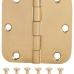 ProSource BH-BR21B-PS Door Hinge, Solid Brass, Brass, Loose Pin, 180 deg Range of Motion, Screw Mounting