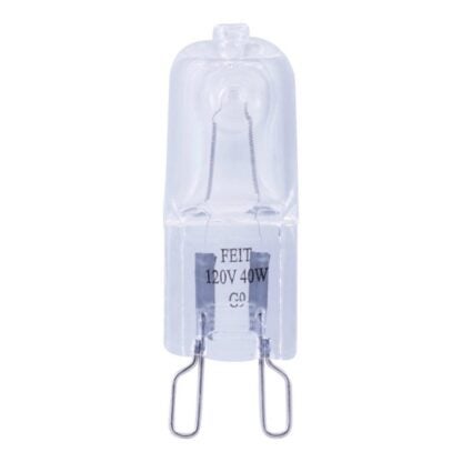 Feit Electric BPQ40/G9/CAN Halogen Bulb, 40 W, G9 Lamp Base, JCD T3 Lamp, 3000 K Color Temp, 2000 hr Average Life Sells in Quantity of 6