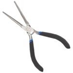 Vulcan JL-NP016 Needle Nose Plier, 5 in OAL, 0.5 mm Cutting Capacity, 4.2 cm Jaw Opening, Black Handle, 1/2 in W Jaw