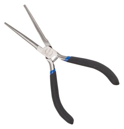 Vulcan JL-NP016 Needle Nose Plier, 5 in OAL, 0.5 mm Cutting Capacity, 4.2 cm Jaw Opening, Black Handle, 1/2 in W Jaw