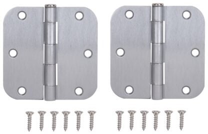 ProSource BH-102SC-PS Door Hinge, Steel, Satin Chrome, Loose Pin, 180 deg Range of Motion, Screw Mounting