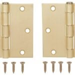 ProSource BH-202SB-PS Square Corner Door Hinge, Steel, Satin Brass, Loose Pin, 180 deg Range of Motion