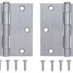 ProSource BH-202SC-PS Square Corner Door Hinge, Steel, Satin Chrome, Loose Pin, 180 deg Range of Motion