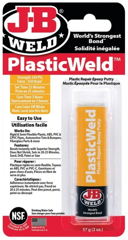 J-B Weld 8237F Epoxy Putty, Off-White, Solid, 2 oz