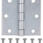 ProSource 20337MGS-PS Square Corner Door Hinge, Steel, Mechanical Galvanized, Loose Pin, 180 deg Range of Motion