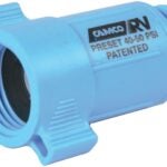 Camco USA 40143 Water Pressure Regulator, 3/4 in ID, Female x Male, 40 to 50 psi Pressure, ABS, Blue