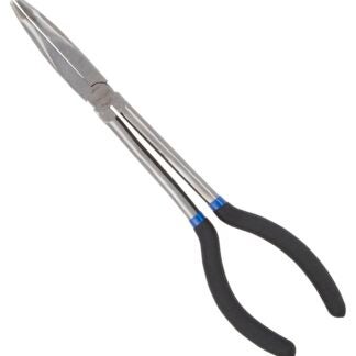 Vulcan JL-PR51100-90 Bent Nose Plier, 11 in OAL, 5.2 cm Jaw Opening, Black Handle, Non-Slip Grip Handle, 3/4 in W Jaw