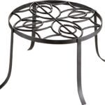 Landscapers Select W52873-3L Planter Stand, 12 in OAW, 8-1/2 in OAH, Iron, Black, Powder-Coated