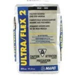 Mapei Ultraflex 2 Series 60054 Tile Mortar, Gray, Powder, 25 lb, Bag