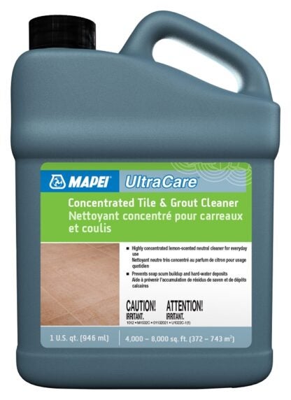 Mapei 01132021 Stone Tile and Grout Cleaner, 946 mL, Bottle, Liquid, Characteristic, Colorless