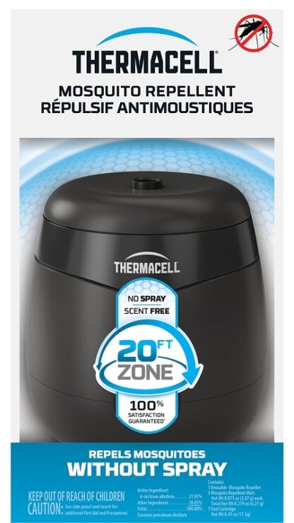 Thermacell E-Series E55XCA Rechargeable Mosquito Repeller, Cartridge Refill, 12 hr Refill, 20 ft Coverage Area