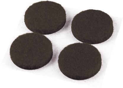 Shepherd Hardware 9822 Furniture Pad, Felt, Brown, 1 in Dia, 3 mm Thick, Round