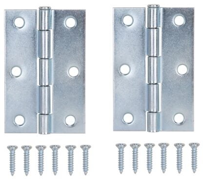 ProSource LR-056-PS Utility Hinge, Steel, Zinc, Loose Pin, 180 deg Range of Motion, Full Mortise Mounting, 28 (Pair) lb