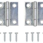 ProSource LR-048-PS Cabinet Hinge, Steel, Zinc, Fixed Pin, 180 deg Range of Motion, Full Mortise Mounting, 7 (Pair) lb