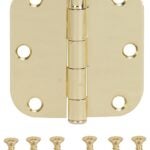 ProSource LR-701-PS Door Hinge, Steel, Polished Brass, Loose Pin, 180 deg Range of Motion, Screw Mounting