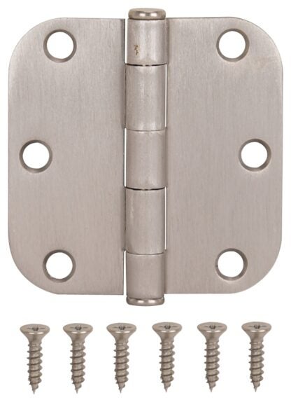 ProSource LR-702-PS Door Hinge, Steel, Satin Nickel, Loose Pin, 180 deg Range of Motion, Screw Mounting