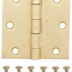 ProSource LR-707-PS Square Corner Door Hinge, Steel, Satin Bronze, Loose Pin, 180 deg Range of Motion