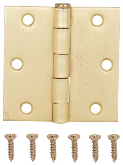 ProSource LR-707-PS Square Corner Door Hinge, Steel, Satin Bronze, Loose Pin, 180 deg Range of Motion