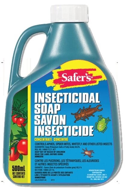 Safer 01-2022CAN Insecticidal Soap, Liquid, Spray Application, 500 mL Can