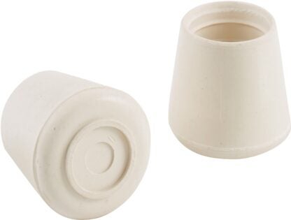 Shepherd Hardware 9223 Furniture Leg Tip, Round, Rubber, Off-White, 1-1/4 in Dia