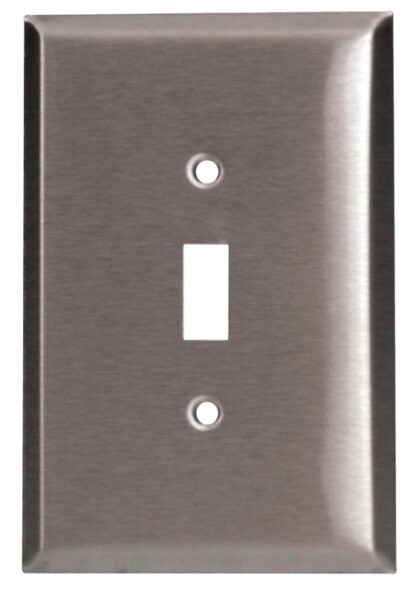 Tradeselect 97071SS Wallplate, 1 -Gang, Stainless Steel