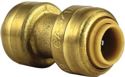 SharkBite U004LFA Tube Coupling, 1/4 in, Brass, 200 psi Pressure