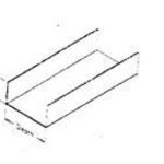 Bailey 2-1/2IN X 10' 25G Metal Track, 2-1/2 in W, 10 ft H, Steel, Galvanized Sells in Quantity of 10