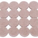 ProSource FE-50201-PS Furniture Pad, Felt Cloth, Beige, 1 in Dia, 3/16 in Thick, Round