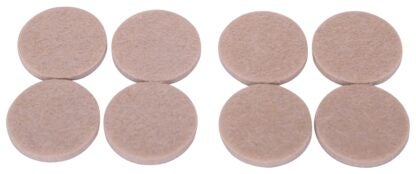 ProSource FE-S101-PS Furniture Pad, Felt Cloth, Beige, 1-1/2 in Dia, 3/16 in Thick, Round