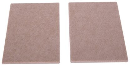 ProSource FE-S105-PS Furniture Pad, Felt Cloth, Beige, 4-1/2 x 6 in Dia, 4-1/2 in W, 3/16 in Thick, Square