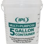 Leaktite 1123056 Multi-Purpose Pail with Handle, 5 gal Capacity, HDPE, Natural, Injection Molded No-Mark Grip Handle