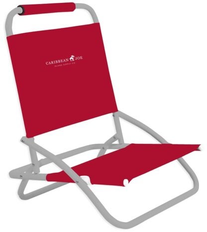 Caribbean Joe CJ-7710 Beach Chair, 20.47 in W, 18.11 in D, 24 in H, Steel Frame, Polyester Seat Sells in Quantity of 6