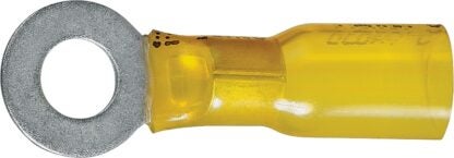 GB Xtreme AMT-106 Ring Terminal, 600 V, 12 to 10 AWG Wire, #8 to 10 Stud, Nylon Insulation, Yellow