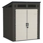 Suncast Modernist BMS6580 Storage Shed, 200 cu-ft Capacity, 6 ft 2-1/2 in W, 5 ft 8-1/4 in D, 7 ft 5-3/4 in H