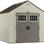 Suncast Tremont BMS8100 Storage Shed, 547 cu-ft Capacity, 8 ft 4-1/2 in W, 10 ft 2-1/4 in D, 8 ft 7 in H, Resin