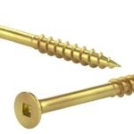 Reliable FKCYZ Series FKCYZ105C1 Screw, #10-9 Thread, 5 in L, Coarse, Partial Thread, Bugle, Flat Head, Square Drive