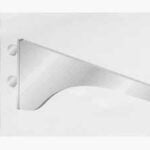 Knape & Vogt 180 WH 6 Shelf Bracket, 6 in L, Steel, Powder-Coated Sells in Quantity of 10