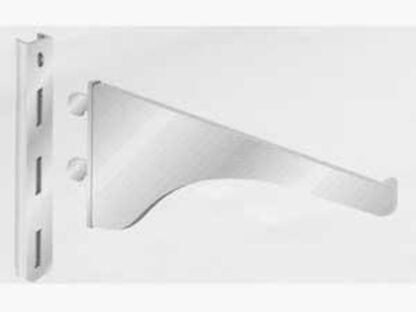 Knape & Vogt 180 WH 6 Shelf Bracket, 6 in L, Steel, Powder-Coated Sells in Quantity of 10