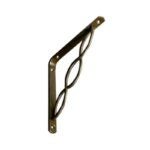 Knape & Vogt 200 200CAB8 Shelf Bracket, 50 lb, 7-3/4 in L, 7-3/4 in H, Steel, Antique Bronze