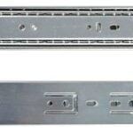 Knape & Vogt TT100P 350 Precision Drawer Slide, 100 lb, Side Mounting, 350 mm L Rail, 12.7 mm W Rail, Zinc