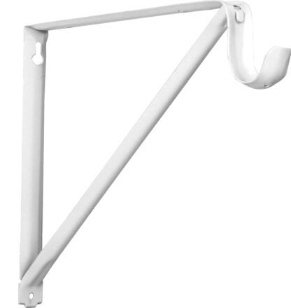 Knape & Vogt RP-0044-BWT Shelf and Rod Bracket, 150 lb, Steel, Powder-Coated