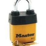 Master Lock 911DPF Padlock, Keyed Different Key, 5/16 in Dia Shackle, Boron Alloy Shackle, Steel Body, 2-1/8 in W Body