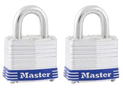 Master Lock 3T Padlock, Keyed Alike Key, 9/32 in Dia Shackle, 3/4 in H Shackle, Steel Shackle, Steel Body, Laminated