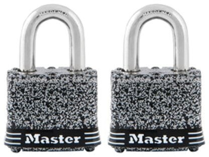 Master Lock 380T Padlock, Keyed Alike Key, 9/32 in Dia Shackle, 1-1/8 in H Shackle, Steel Shackle, Steel Body, Laminated